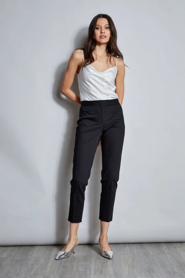 Elie Tahari Bottoms-Slim Cotton Pocket Pant