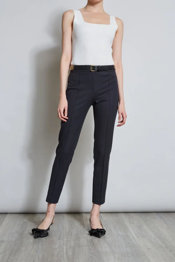 Elie Tahari Bottoms-Slim Pintuck Pant