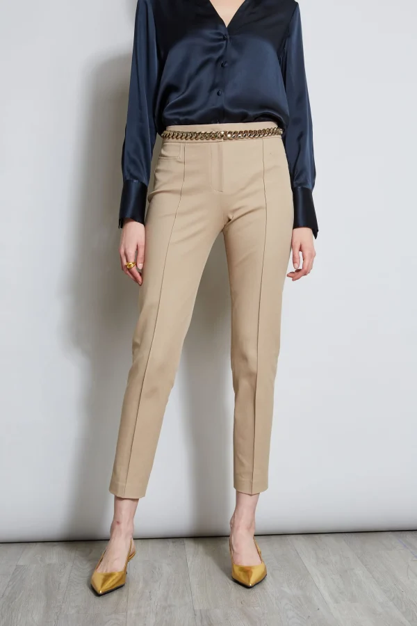 Elie Tahari Bottoms-Slim Pintuck Pant