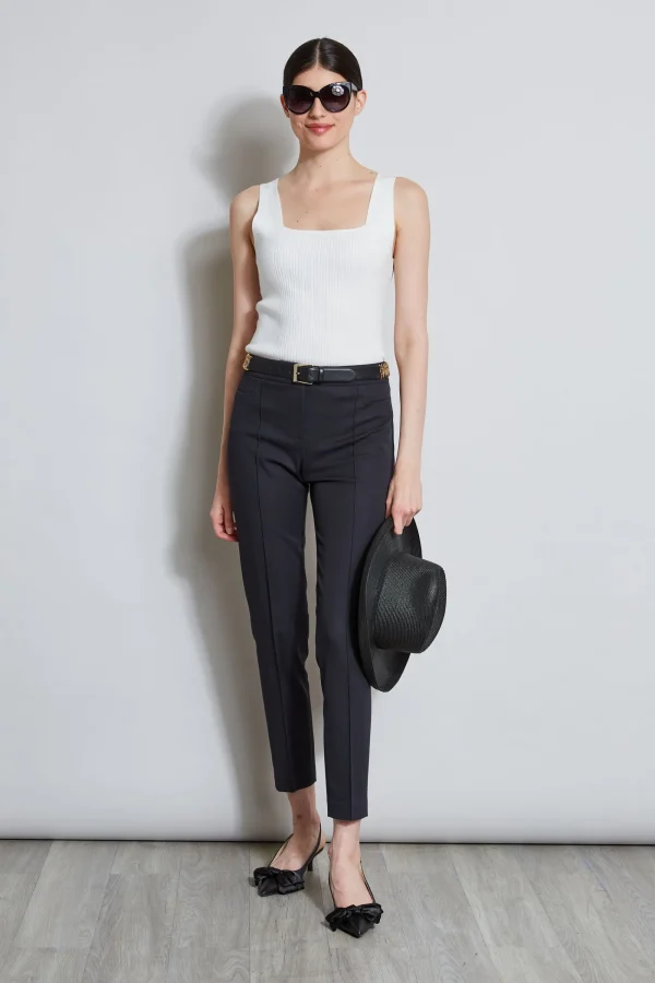 Elie Tahari Bottoms-Slim Pintuck Pant