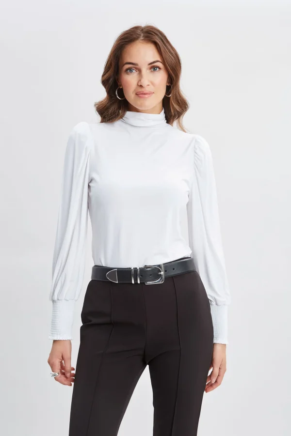 Elie Tahari Tops & Sweaters-Smocked Turtleneck Knit