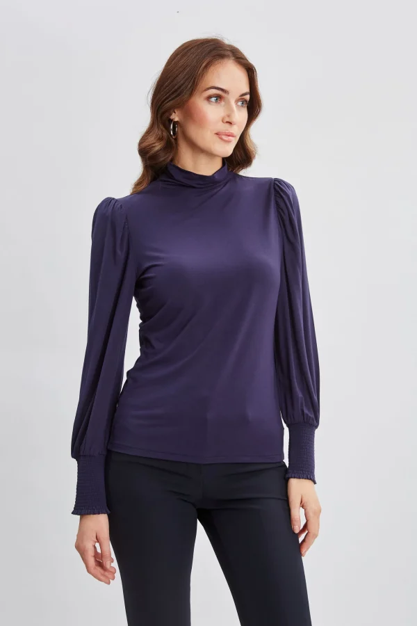 Elie Tahari Tops & Sweaters-Smocked Turtleneck Knit