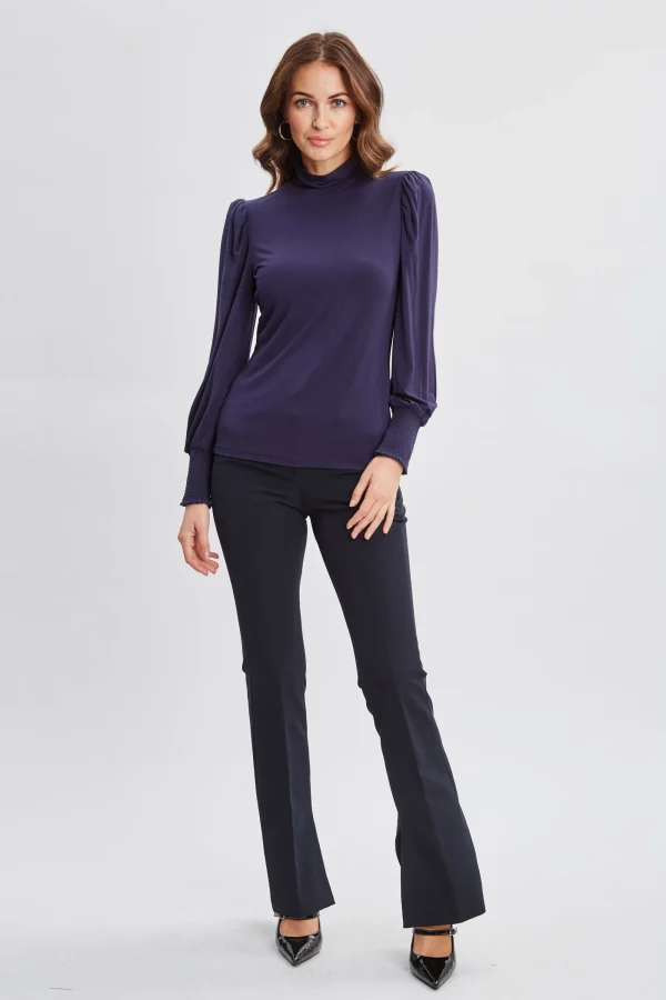 Elie Tahari Tops & Sweaters-Smocked Turtleneck Knit