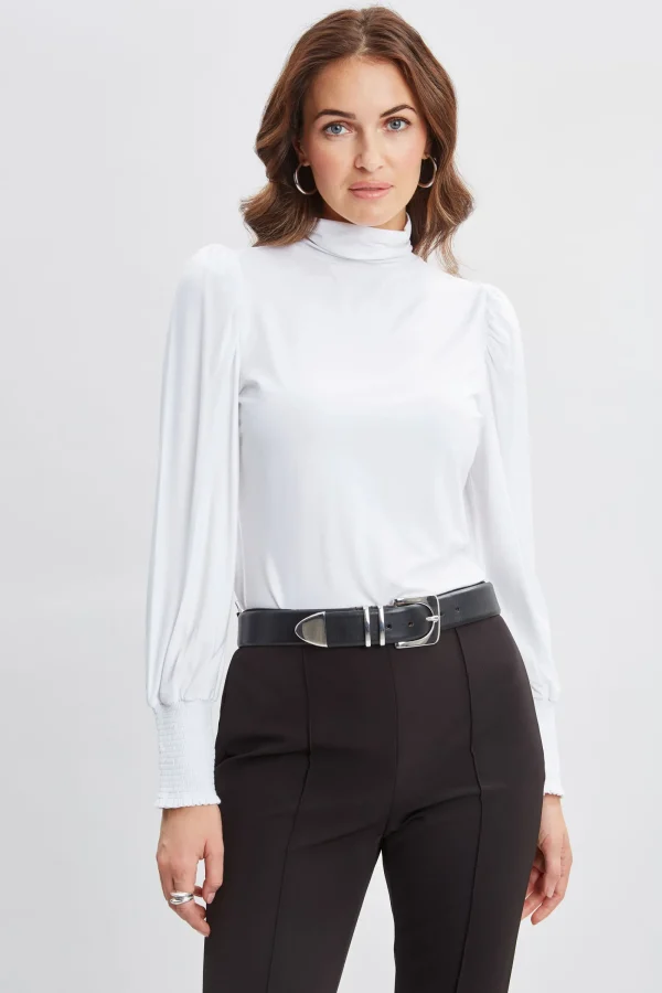 Elie Tahari Tops & Sweaters-Smocked Turtleneck Knit