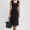 Elie Tahari Dresses & Jumpsuits | Sleeveless Dresses-Square Neck Belted Sweater Dress