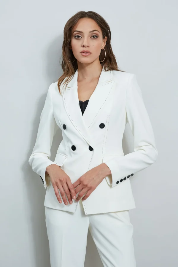 Elie Tahari Jackets & Blazers-Stitch Double Breasted Blazer