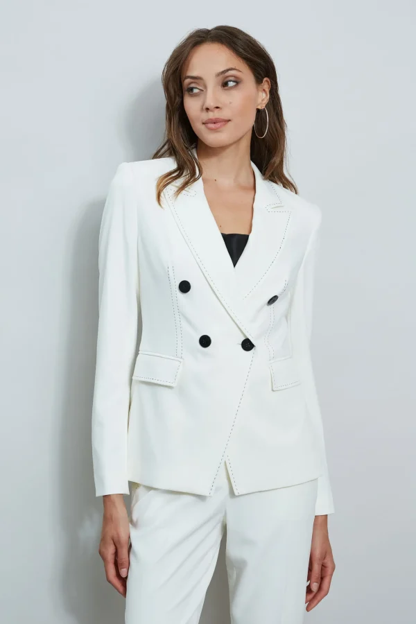 Elie Tahari Jackets & Blazers-Stitch Double Breasted Blazer