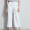 Elie Tahari Bottoms-Stretch Denim Wide Leg Pant