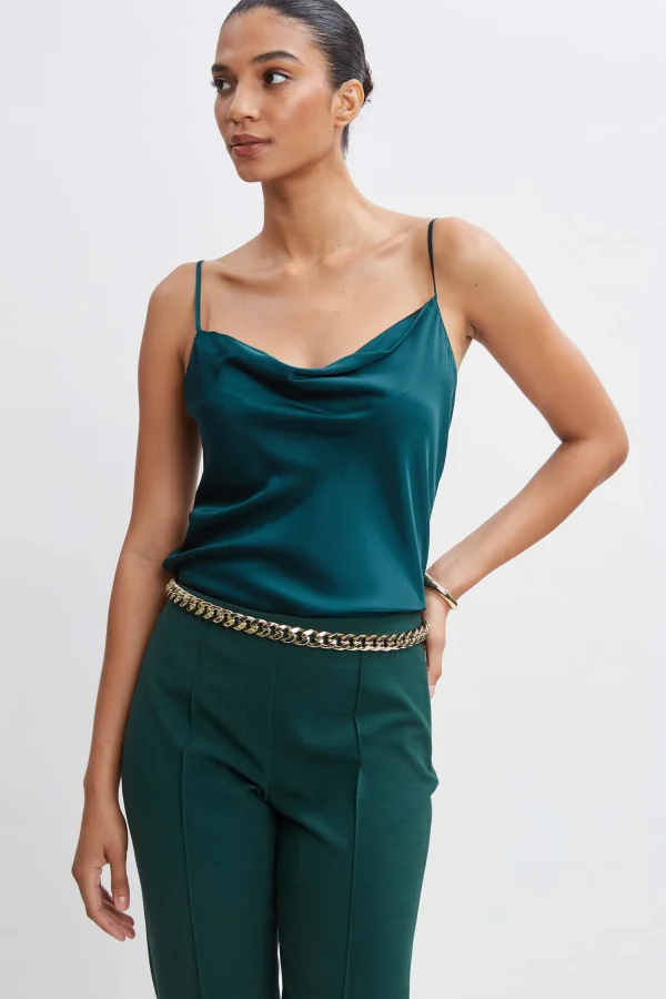 Elie Tahari Tops & Sweaters | Suiting-Stretch Silk Satin Cami