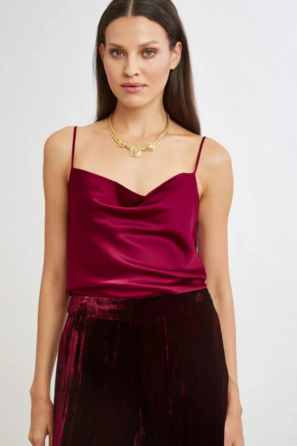 Elie Tahari Tops & Sweaters-Stretch Silk Satin Cami