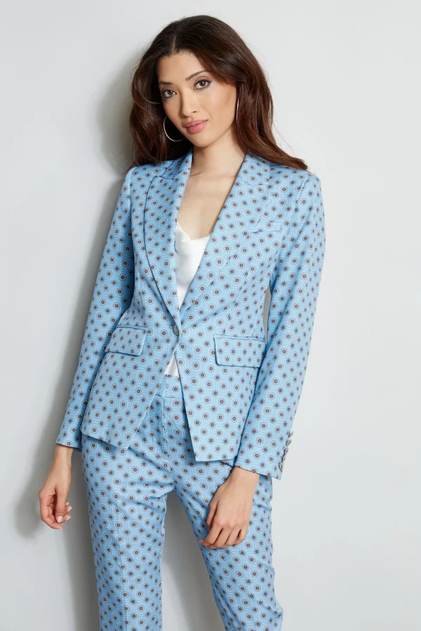 Elie Tahari Jackets & Blazers-Sun Print Single Button Blazer