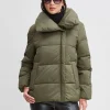 Elie Tahari Coats-Tahari Asymmetric Short Puffer Coat