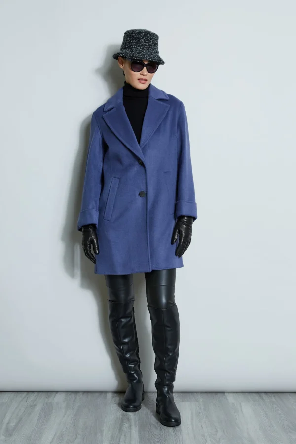 Elie Tahari Coats-Tahari Double Face Wool Blend Two Button Coat