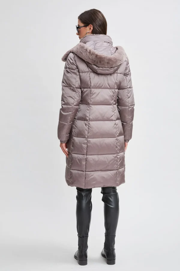 Elie Tahari Coats-Tahari Faux Fur Trimmed Puffer Coat