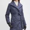 Elie Tahari Coats-Tahari Lightweight Quilted Wrap Puffer Coat