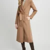 Elie Tahari Coats-Tahari Long Double Face Wool Blend Wrap Coat