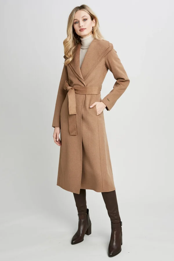 Elie Tahari Coats-Tahari Long Double Face Wool Blend Wrap Coat