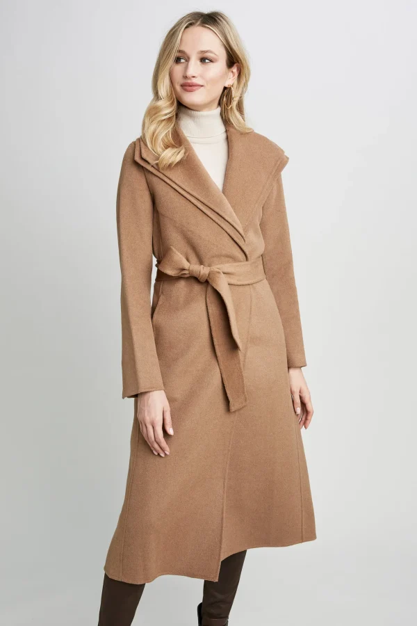 Elie Tahari Coats-Tahari Long Double Face Wool Blend Wrap Coat