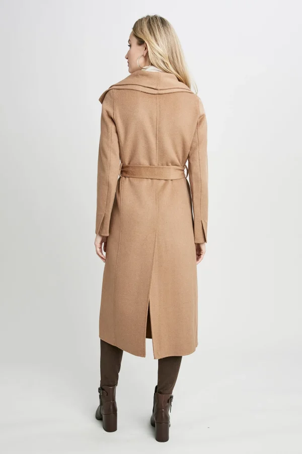 Elie Tahari Coats-Tahari Long Double Face Wool Blend Wrap Coat