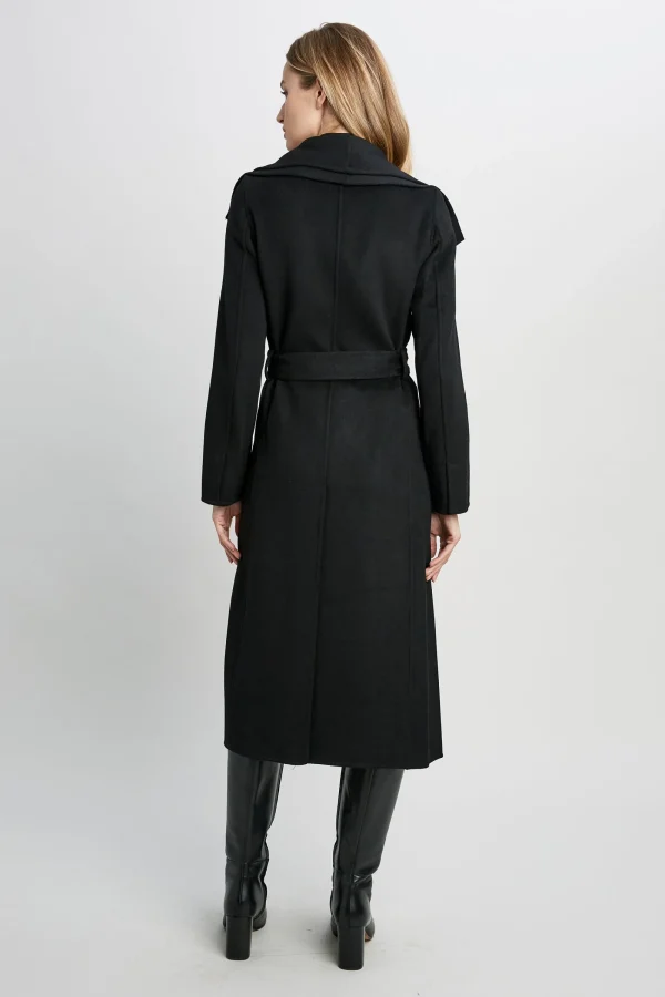 Elie Tahari Coats-Tahari Long Double Face Wool Blend Wrap Coat