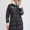 Elie Tahari Coats-Tahari Shearling Trim Puffer Coat