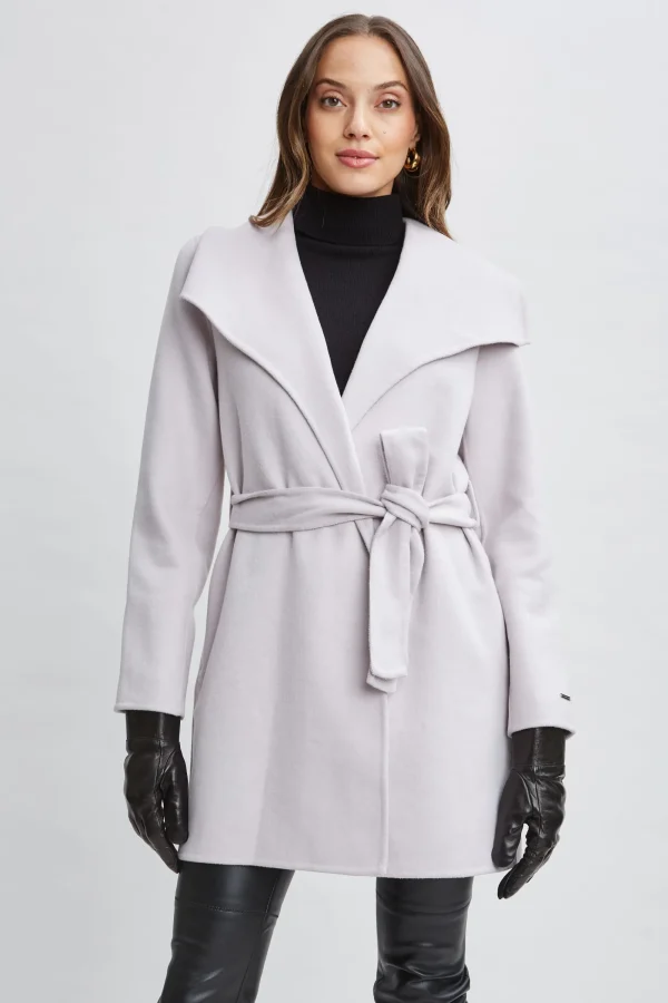 Elie Tahari Coats-Tahari Wool Blend Wrap Coat