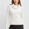 Elie Tahari Tops & Sweaters-Texture Turtleneck Wool Sweater