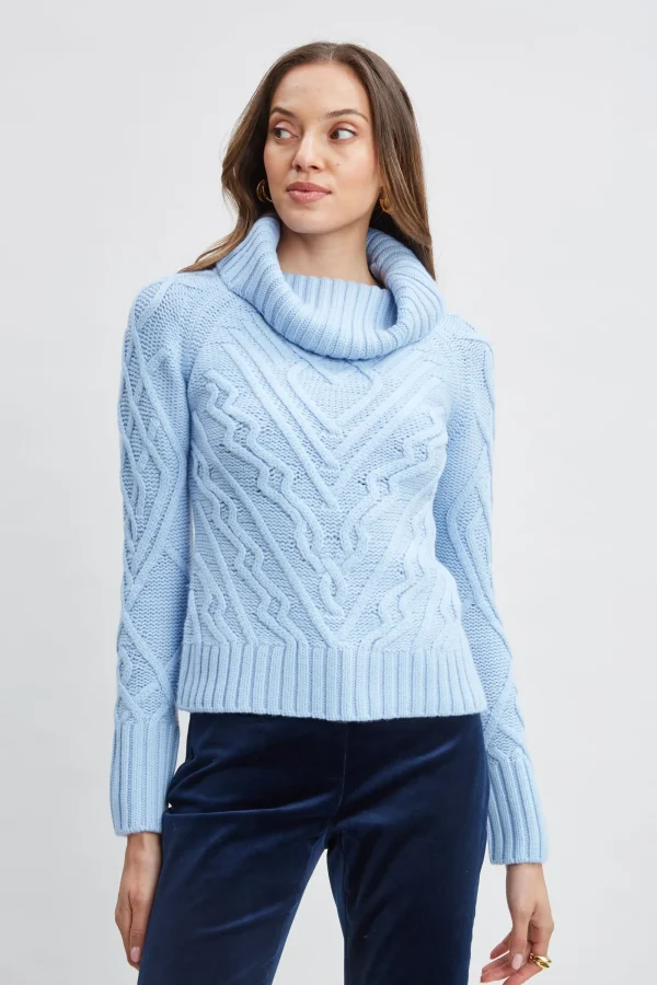 Elie Tahari Tops & Sweaters-Texture Turtleneck Wool Sweater