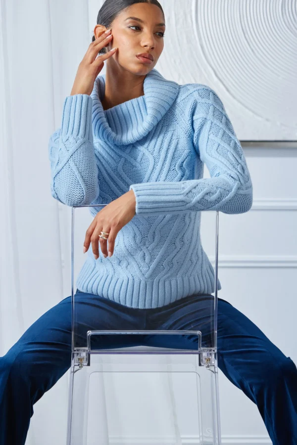 Elie Tahari Tops & Sweaters-Texture Turtleneck Wool Sweater