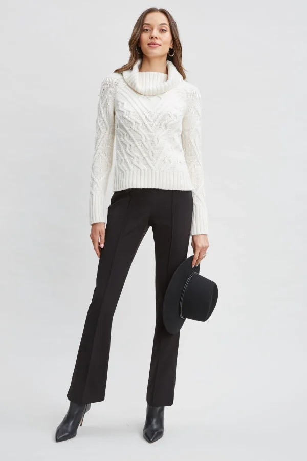 Elie Tahari Tops & Sweaters-Texture Turtleneck Wool Sweater