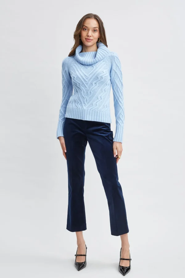 Elie Tahari Tops & Sweaters-Texture Turtleneck Wool Sweater