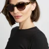 Elie Tahari Fragrance | Gloves-Tortoise Rectangular Sunglasses