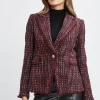 Elie Tahari Jackets & Blazers | Suiting-Tweed Single Button Blazer