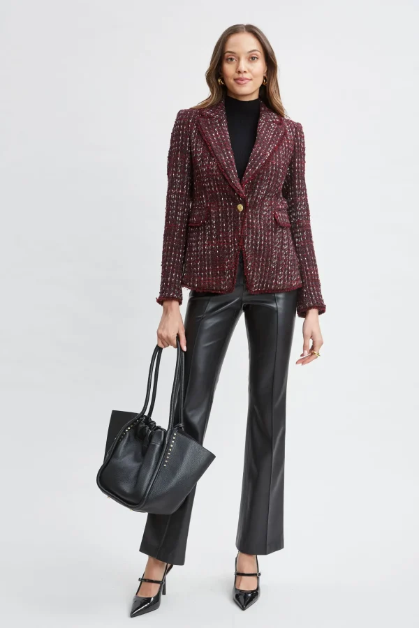 Elie Tahari Jackets & Blazers | Suiting-Tweed Single Button Blazer