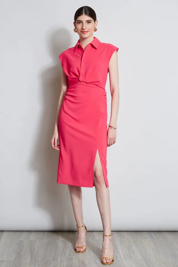 Elie Tahari Dresses & Jumpsuits | Short Sleeve Dresses-Twist Button Dress