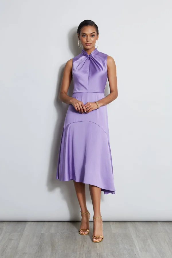 Elie Tahari Dresses & Jumpsuits | Sleeveless Dresses-Twist Neck Satin Dress