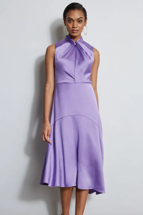 Elie Tahari Dresses & Jumpsuits | Sleeveless Dresses-Twist Neck Satin Dress