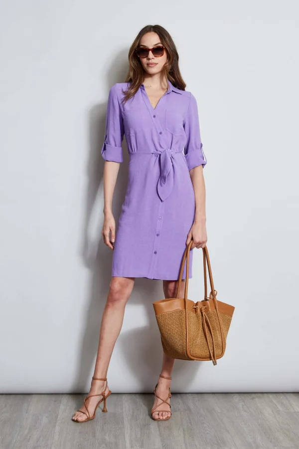 Elie Tahari Dresses & Jumpsuits-Utility Tie Shirt Dress