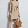 Elie Tahari Dresses & Jumpsuits-Utility Tie Shirt Dress