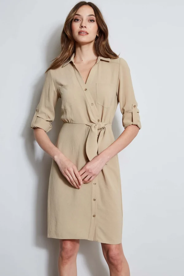 Elie Tahari Dresses & Jumpsuits-Utility Tie Shirt Dress