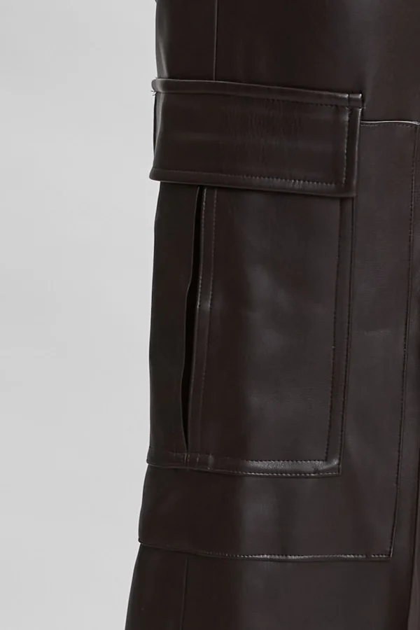 Elie Tahari Bottoms-Vegan Leather Cargo Pant