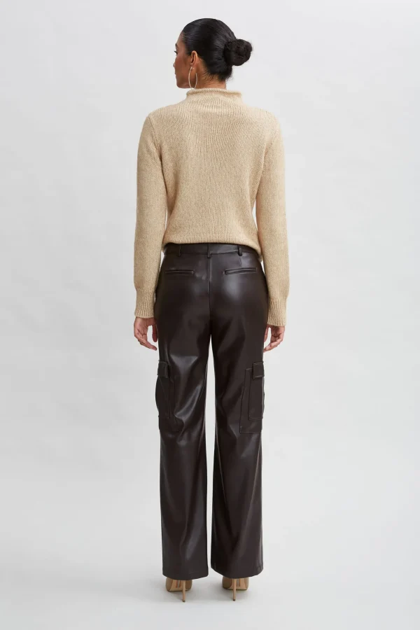 Elie Tahari Bottoms-Vegan Leather Cargo Pant