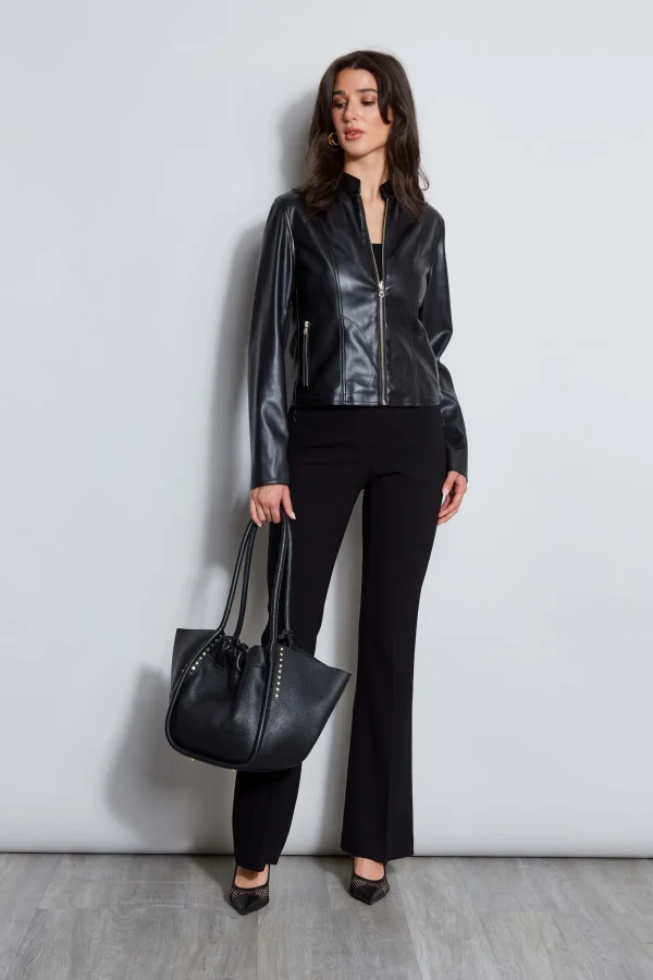 Elie Tahari Jackets & Blazers | Suiting-Vegan Leather Moto Jacket