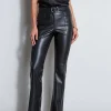 Elie Tahari Bottoms | Suiting-Vegan Leather Seam Pant