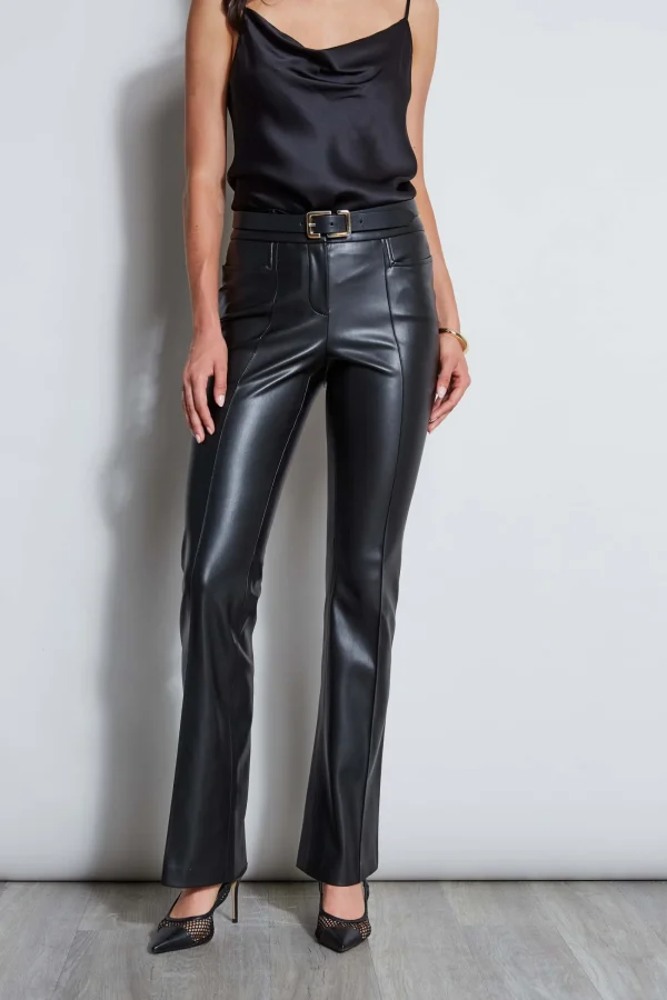 Elie Tahari Bottoms | Suiting-Vegan Leather Seam Pant