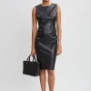 Elie Tahari Dresses & Jumpsuits | Sleeveless Dresses-Vegan Leather Side Panel Dress