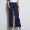 Elie Tahari Bottoms-Washed Satin Fluid Pant