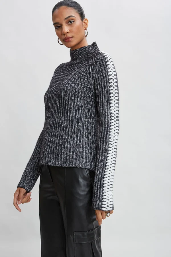 Elie Tahari Tops & Sweaters-Whipstitch Cotton Wool Sweater