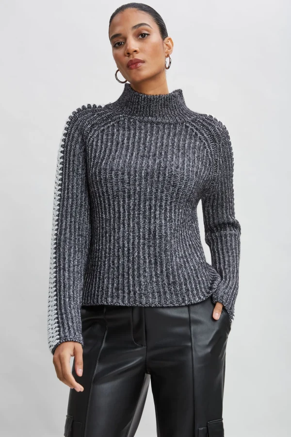 Elie Tahari Tops & Sweaters-Whipstitch Cotton Wool Sweater