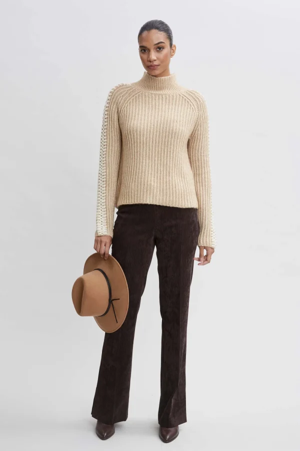 Elie Tahari Tops & Sweaters-Whipstitch Cotton Wool Sweater